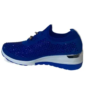 Atalina Sneaker Rhinestone Footwear (Royal Blue)