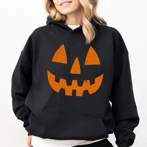Jack-O-Lantern, Pumpkin, Cute, Halloween, Spooky, Trick Or Treat Costume, Witch Hoodie, Hooded Sweatshirt