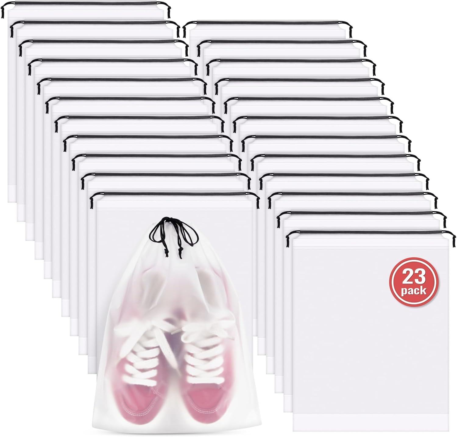 [New Deal] 23 Pack Waterproof Travel Shoe Bags 11.8" x 15.7" for Packing, Large Travel Bag for Men & Women Essential Shoe Storage Bags