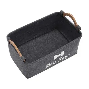 Felt Pet Toy Storage Box, Handheld Simple Organizer, Dog Toy Box, Pet Toy, Blanket, Leash, Food Storage Basket, Sorting Tray