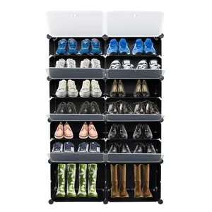 Universal Cube Storage Organizer, Modular Shelving Unit for Closet Office Living Room, DIY Translucent Plastic Cubby with Metal Frame Space Saving