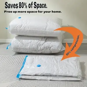 As soon as it is pumped, it is really magical. The vacuum compression bag contains a pump, and the clothes quilt is easily pressed, saving space, moisture-proof and dustproof, and easy to store.