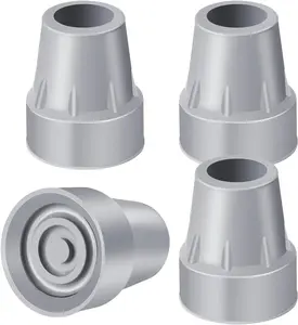 Crutch Tips 7/8 Inch Upgrade Heavy Duty Rubber Crutch Accessories Replacement Rubber Cane Tips, 4-Pack ANCKNE