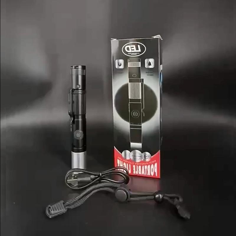 LED Flashlights Mini Camping Flash Light with High Lumens, Magnetic Tail, Zoomable, Bright,Versatile Tactical Flash Light for Home Outdoor Camping Running, Jogging, Walking, Mother's Day Valentine's Gifts