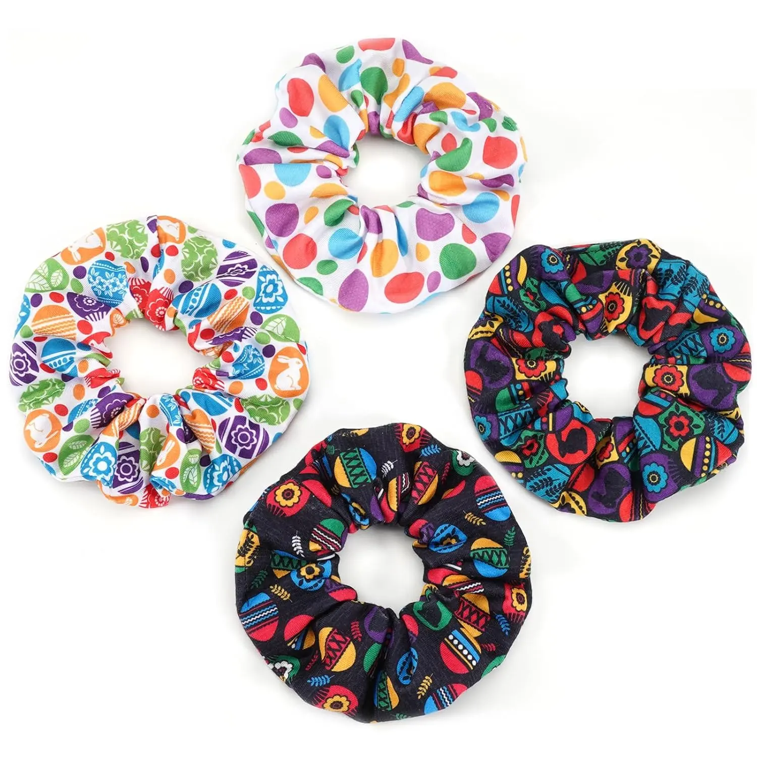4Pcs Easter Hair Ties