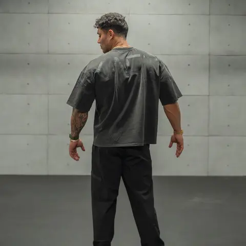 Big Logo Boxy Tee Washed Black