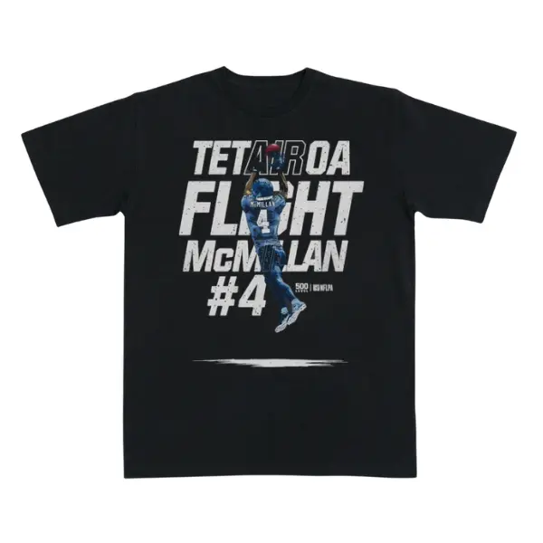 [ 500 LEVEL ] Tetairoa McMillan Flight #4 T-Shirt, Vintage Football Catch Graphic Tee, Retro Wide Receiver Game Day Shirt, Sports Fan Gift for Men
