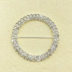 Circular Rhinestone Buckle, Scarf Clip, Belt Loop, Hem Fastener, DIY Fashion Accessories, Decorative Button, Clothing Hardware, Round