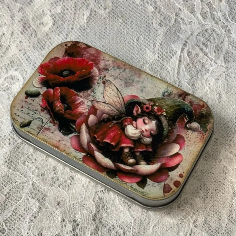 Fairy style Tin box/ trinket/ small storage box Fairy style Tin box/ trinket/ small storage box