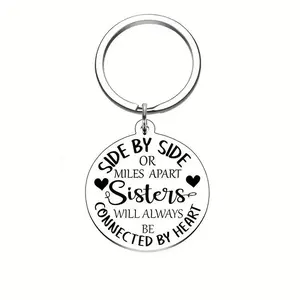 temu Amazon Stainless Steel Keychain side by side Friendship and Inspiration Keychain Pendant Small Gift -HN331-23