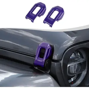 Hood Latch Lock Catch Brackets Cover Trim Fit for 2018-2025 Jeep Wrangler JL JLU & Gladiator JT(Purple)