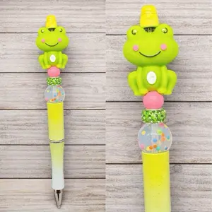 Confetti Pond Party Frog Beaded Pen