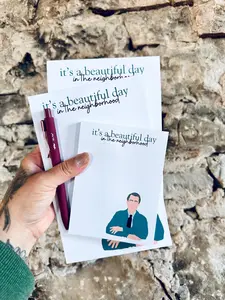 It's a Beautiful Day in the Neighborhood Half (5.5x8.5") & Quarter Page Notepad