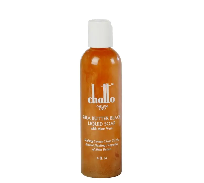 Shea Butter Black Liquid Soap with Aloe Vera - 4floz | All-Purpose Face & Body Cleanser – Hydrating, Moisturizing & Deep Cleansing – Soothes Dry, Flaky & Sensitive Skin – Daily Skincare