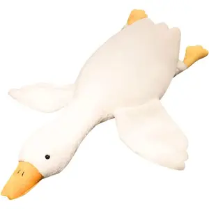 Goose stuffed Animal 35,51,63,75in, Weight Goose Plush, Cute Duck Stuffed Animal, Goose Plush Soft Swan Hugging Pillow, Gift for Anxiety Kids and Friends