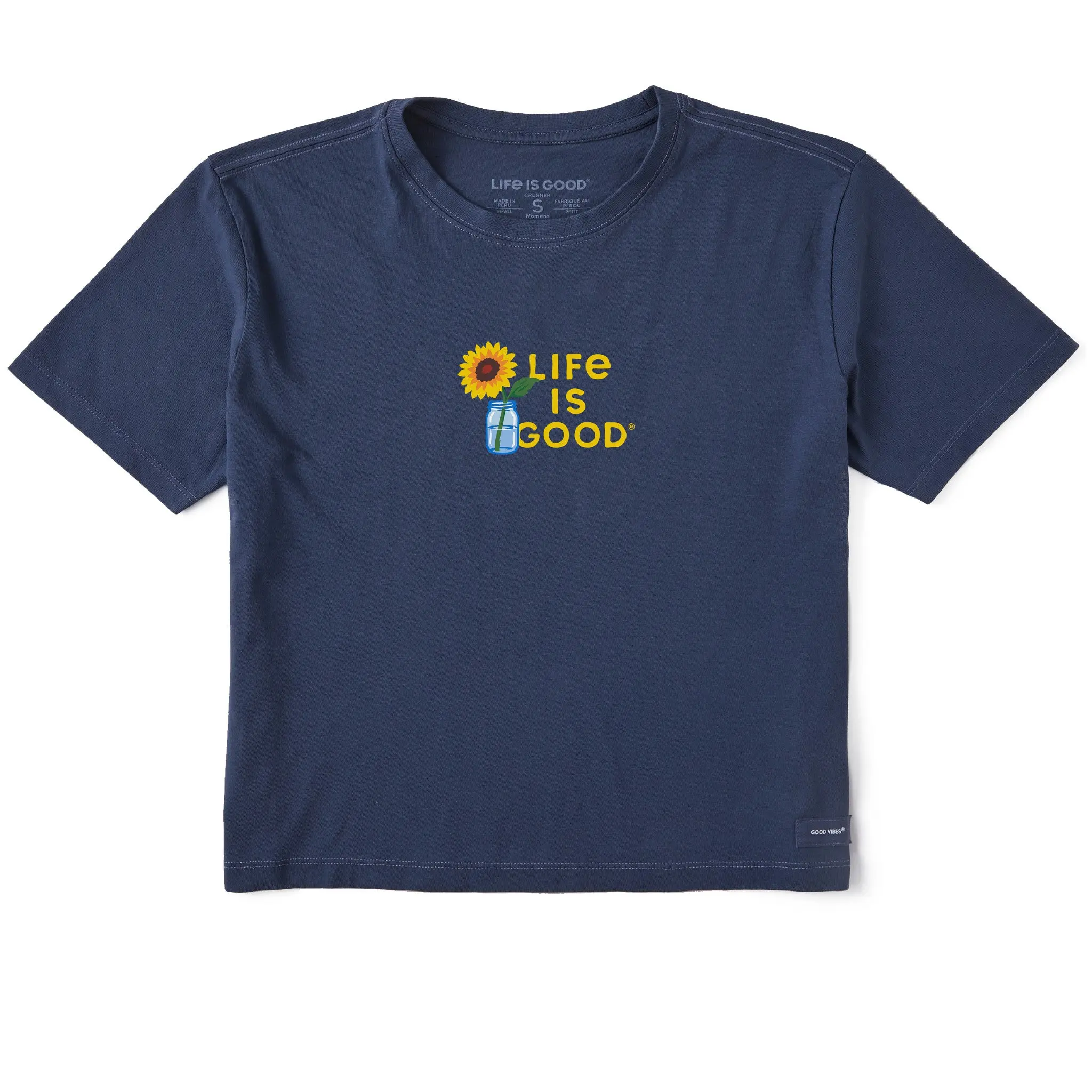 Women's Sunflower in a Jar Short Sleeve Crusher Boxy Tee