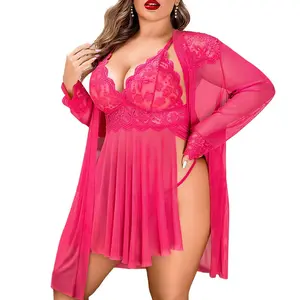 Avidlove Women Charming Lingerie Set 2 Piece Plus Size Sleepwear Women's  Nightgowns Lace Chemise Lingerie