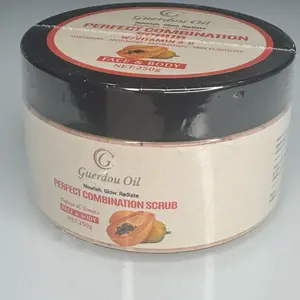 Guerdou Oil Shea Sugar Scrub Ouffee el Drazilan Nuat for Face & Body 250g Perfect Combination Scrub with Tomato Extract