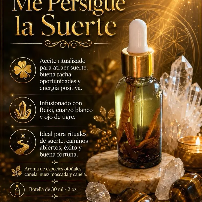 Me persigue la suerte ritual oil spell oil