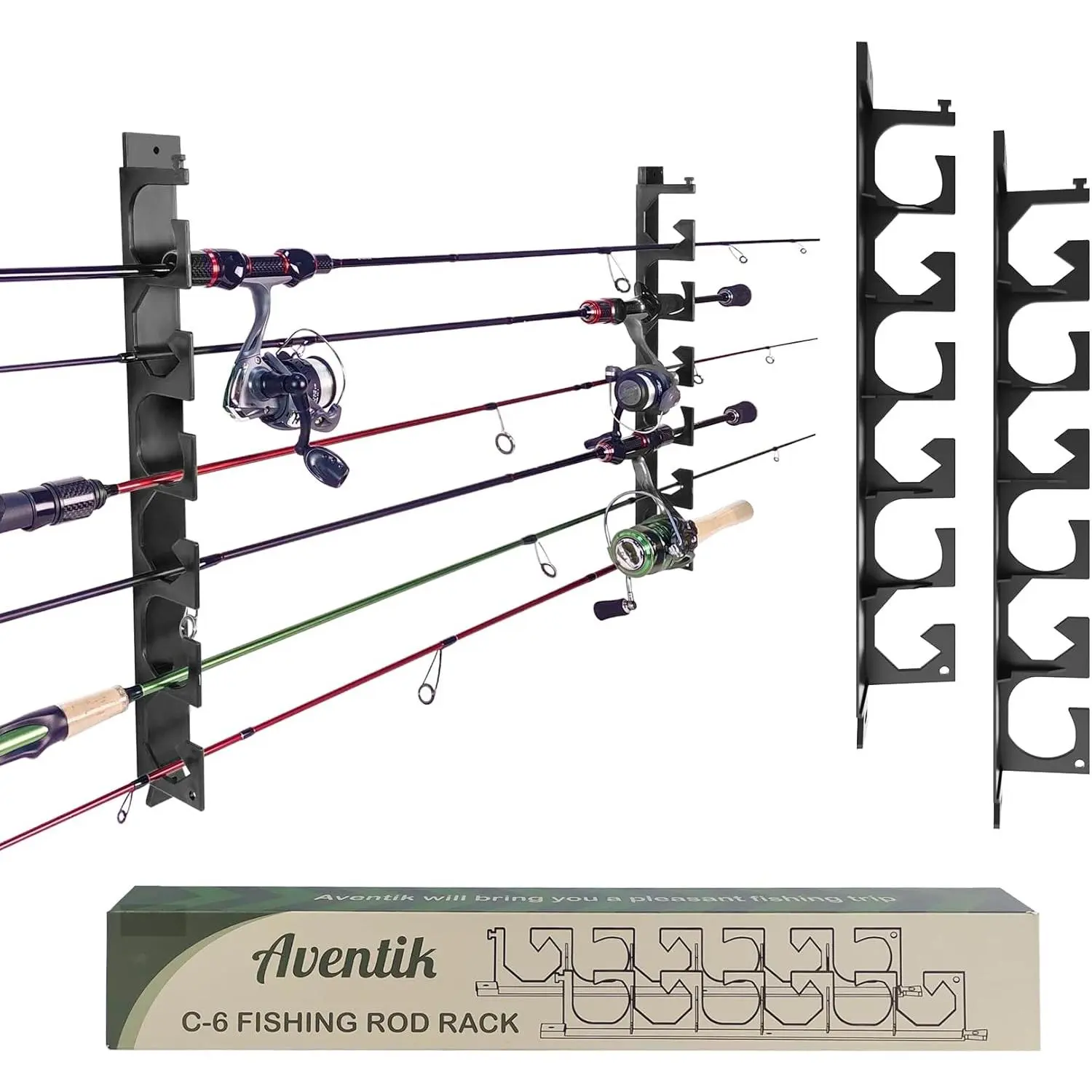 Horizontal Fishing Rod Holder for Garage Wall or Ceiling Mounted Fishing  Pole Holder Holds 6 Rods or Combos, Fishing Rod Rack for Wall, Fishing Rod  Storage Organizer (Black) - TikTok Shop