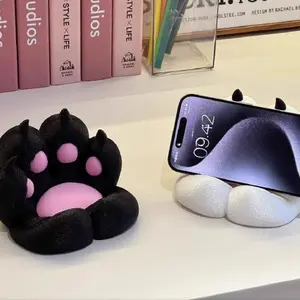 Cute Cat Paw Phone Stand, Tablet Holder, Portable Phone Holder, Lazy Support, Home Desktop Ornament, Perfect for Watching Movies, Desk Accessory, Cellphone Stand