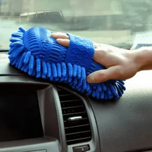 Car Soft Towel Microfiber Chenille Washing Glove Coral Fleece Glove For Auto