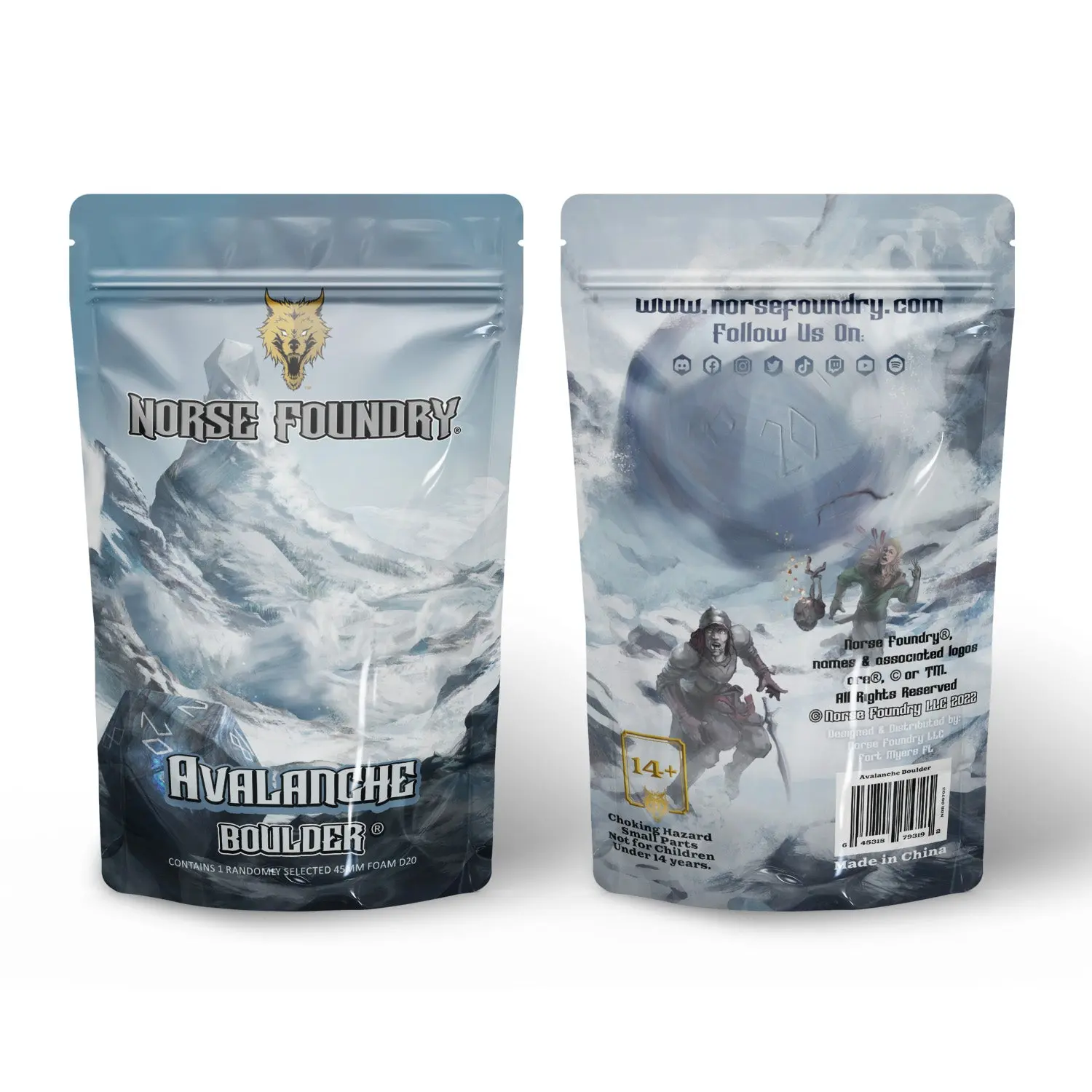 Avalanche Boulder® - Mystery Boulder® 55mm Silicone Dice by Norse Foundry