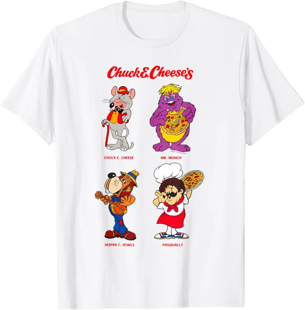Chuck E. Cheese Mr. Munch Jasper & Pasqually Group Shot T-Shirt