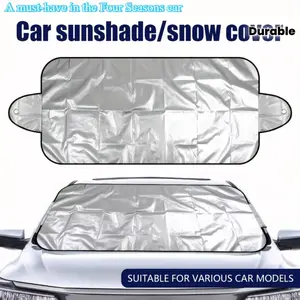【Winter Essential】GM Windshield Guard Anti-Snow Cover, protects against snow and sunlight, made of durable material, suitable for all seasons, provides shade in summer and snow protection in winter. A must-have accessory for your car.