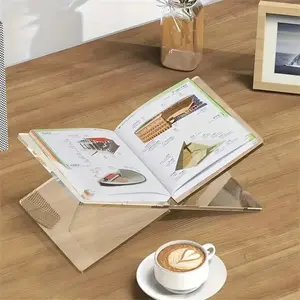 ADISEN Acrylic Desktop Book Stand, Acrylic Bookshelf ，Clear Angled Book Holder Display for Cookbooks, Magazines Art Books,Transparent Reading Stand for Desk & Coffee Table Acrylic Book Stand Large Quran Holder Stand for Coffee Table Books tiktokshopspring