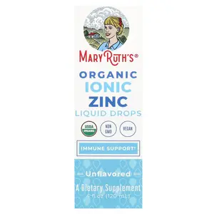 MaryRuth's Organic Ionic Zinc Liquid Drops, Unflavored, 4 fl oz (120 ml)