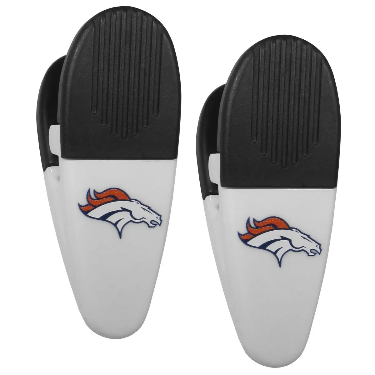 Siskiyou NFL Denver Broncos Team Logo Chip Clips - Pack of 2, Authentic Sports Collectible Fashion Hair Accessories