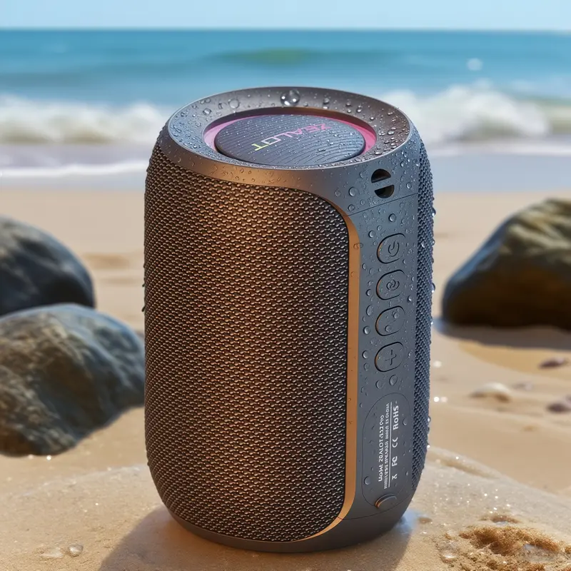 ZEALOT Portable Wireless Bluetooth Speaker, Rechargeable Party Speaker with 12-Hour Playback, RGB Lighting Effects, IPX5 Waterproof Rating, Loud Stereo Sound and Heavy Bass, Mini Lightweight Speaker for Outdoor, Camping and Hiking, Portable Audio Speaker