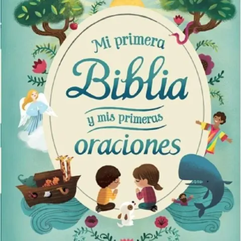 Toddler Christian Hardcover Bible - Mi Primera Biblia Y MIS Primeras Oraciones by Rachel Moss, 28 Old Testament Stories, Spanish Prayers, for Ages 3-8, Kids' Humanities Book, Gorgeous Art, 8.2in H x 6.5in L x 1.3in W, Birthday Gift
