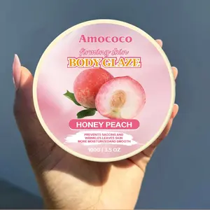 Honey Peach Body Glaze | Anti-Aging Firming Moisturizer | Deodorizing Fragrance | Smooth Non-Greasy | Prevents Sagging & Wrinkles | Daily Body Care