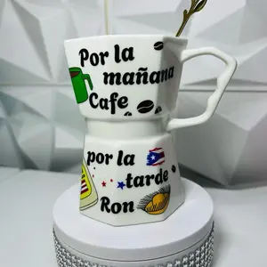 Personalized Coffee Mug with Design Por La Mañana Cafe Puerto Rican Style Unique Drinkware