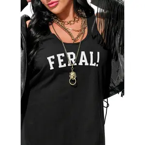 FERAL! (SCRIPT) BOYFRIEND SIDE SLIT TANK