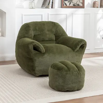 Foam Chair with Ball Ottoman TikTok Shop