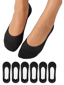 Women's 6 Pairs No Show Socks Mesh Liner Ultra Low Cut Non Slip Thin Invisible Everyday Socks Fit for Flats Loafer Size 5-7.5