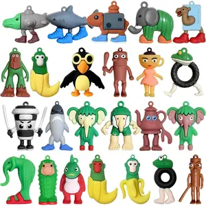 24PCS Italian Brainrot Action Figure,Tralalero Tralala Figures DIY Toys,Brainrot Meme Shark Collectible Animals Figurine Doll Gifts for Fans