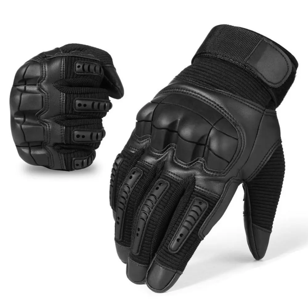 Men's Full Finger Leather Touchscreen Motorcycle Gloves - Protective Gear for Motocross, Dirtbike Racing, Dirtbike Gloves, Comprehensive Coverage, Adult-Specific Design