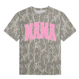 MAMA Camo Mossy Oak T-Shirt, Mother Day Shirt, Mossy Oak Wash Out Track Tee, Bottomland Camo Tee