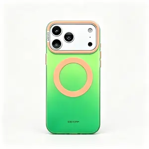 Trendy Color Block Matte MagSafe Phone Case, Slim Soft TPU Shockproof Cover, Anti-Scratch Anti-Fingerprint Design with Accurate Camera & Button Cutouts, Lightweight Daily Handheld Accessory Compatible with 17 Pro Max 16 15 14