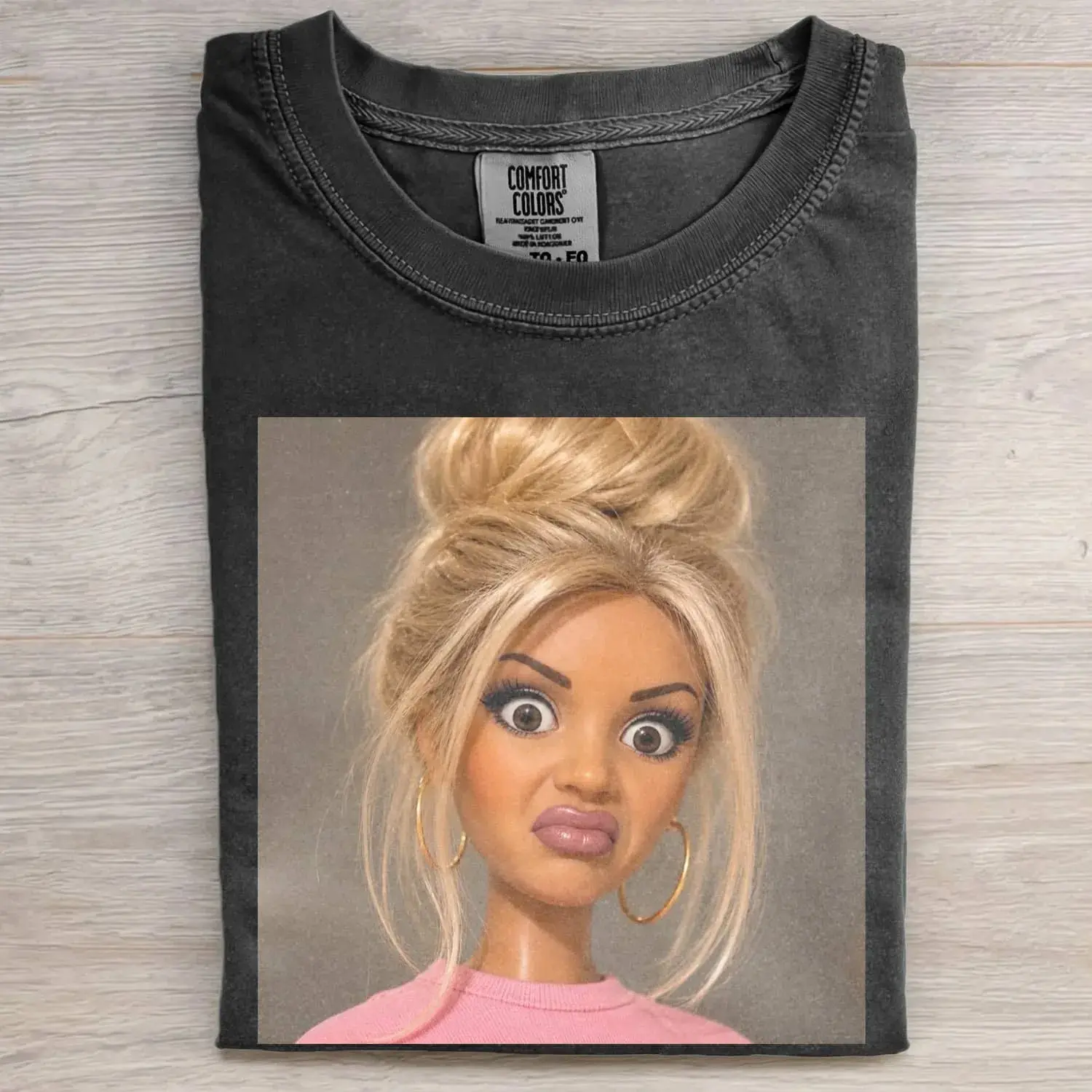 Stank Face Doll Girl Funny Meme Graphic T-shirt,Unisex Funny T-Shirt, Funny Meme Apparel Tee, Trendy Women's Shirt,Summer Graphic Tee,Vintage Style Graphic Design T-Shirt, Vintage Baggy Style Streetwear Tops