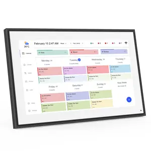 15.6" Smart WiFi Digital Calendar & Chore Chart with 1920×1080 IPS Touchscreen - Effortlessly Manage Family Schedules, Wall-Mountable Design, Instantly Share Memories & Updates from Anywhere