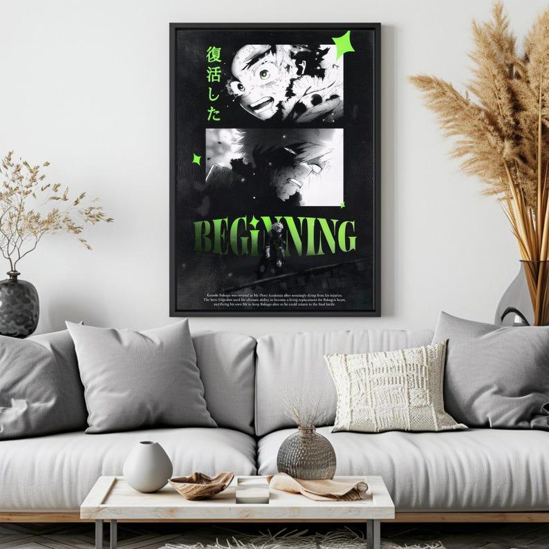 Deku X Bakugo Art Print, My Hero Academia Poster, Anime Fan Gift, No Framed