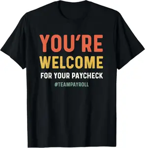 100% Cotton Fashion Garment Retro Payroll Team Employee Appreciation Week Human Resource T-Shirt