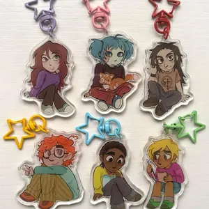 6 Styles Different Sally Face Game Acrylic Keychains