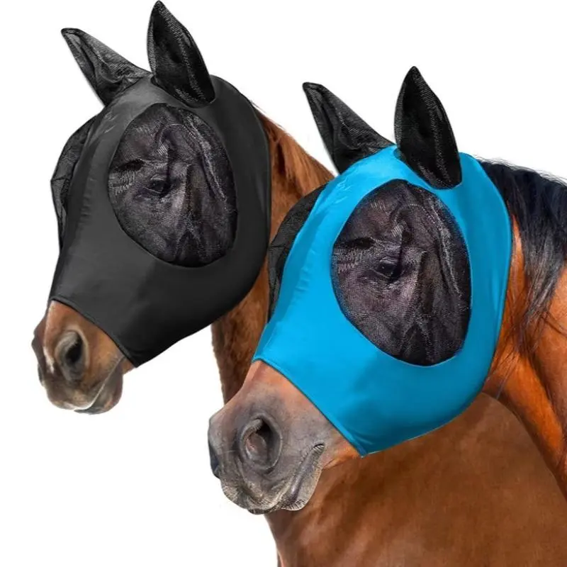 Breathable Comfortable Horse Face Mask, 1 Count Mosquito Proof Mask, Mosquito Protection, Essential Horse Care Supplies, Equestrian Horse Gear, Horse Mask for Outdoor Riding, Single Count