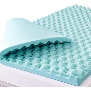 DMI Foam Mattress Topper, Egg Crate Foam Pad, Mattress Pad and Bed Topper for, Air Circulation, Pressure Relief and Weight Distribution, Full Size Mattress, 50 x 72 x 2, Blue